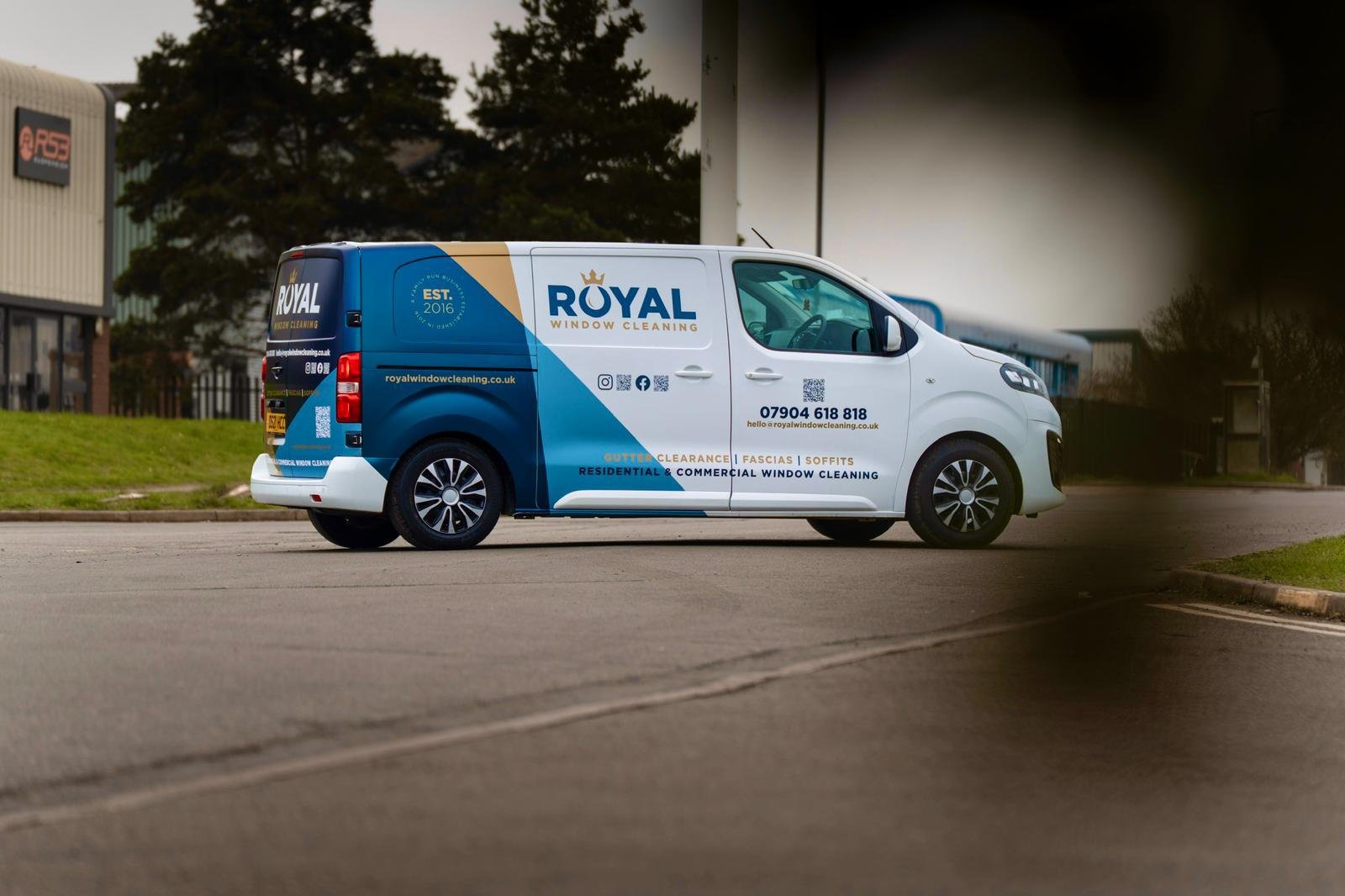 Royal Window Cleaning branded van